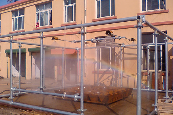 水霧噴頭灑水分布試驗(yàn)